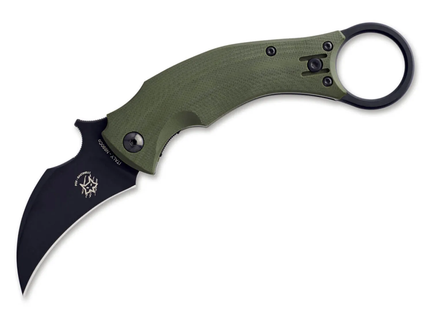 Fox Knives Black Bird Green