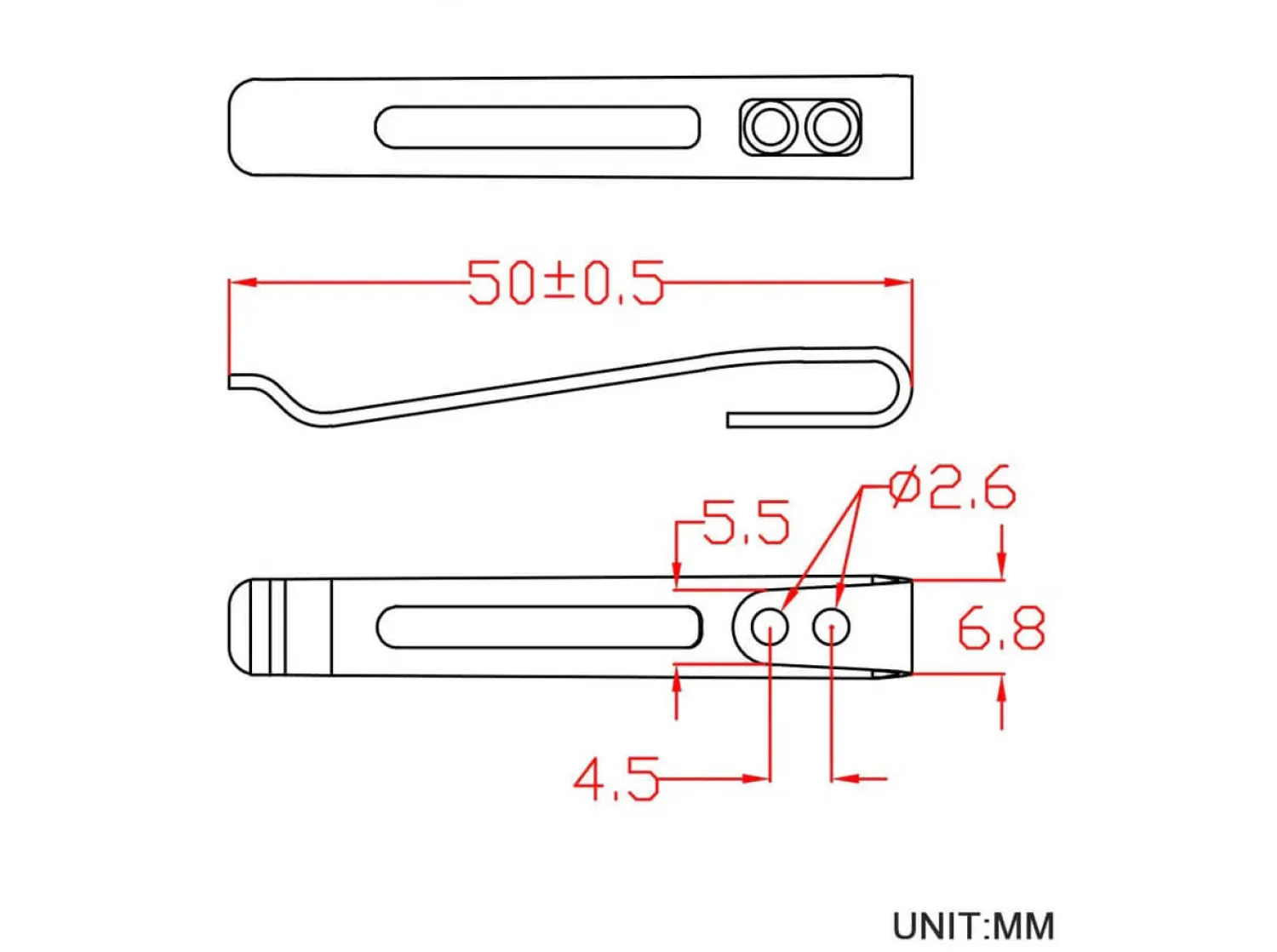 CIVIVI Black Stainless Steel Clip CA-05A-V1