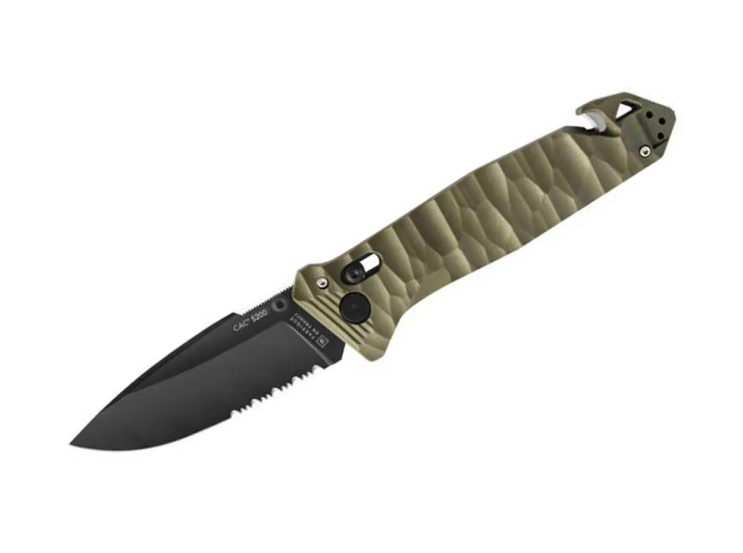 TB Outdoor C.A.C. S200 G10 Textured Kaki Serrated