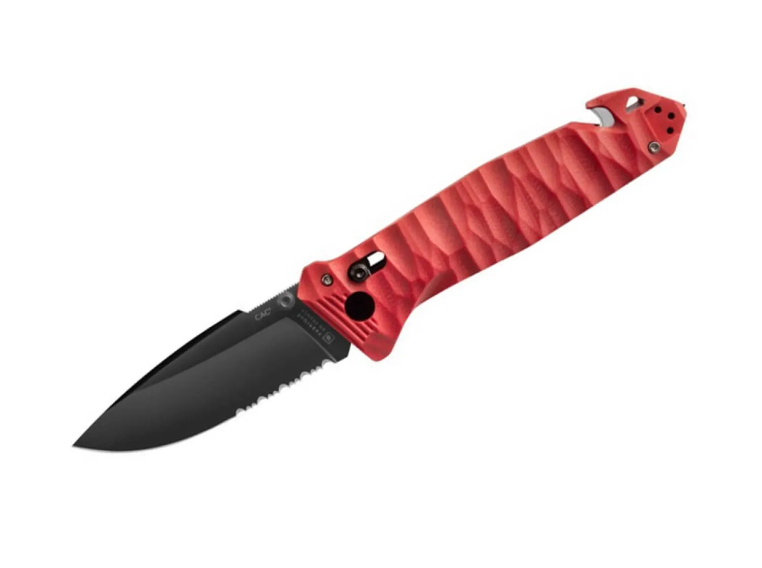 TB Outdoor C.A.C. S200 G10 Textured Red Serrated