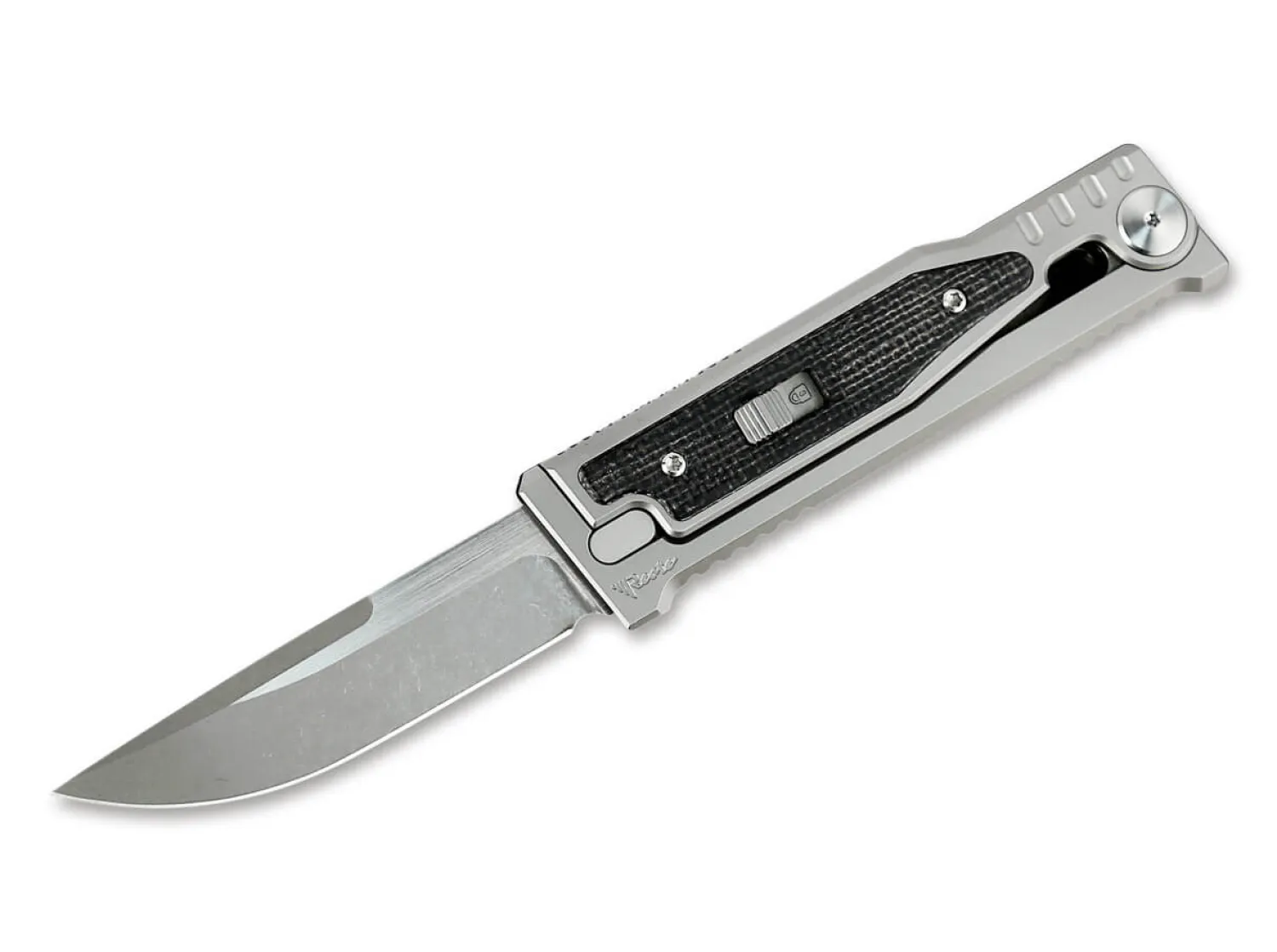 Reate EXO-M Black Micarta Drop Point