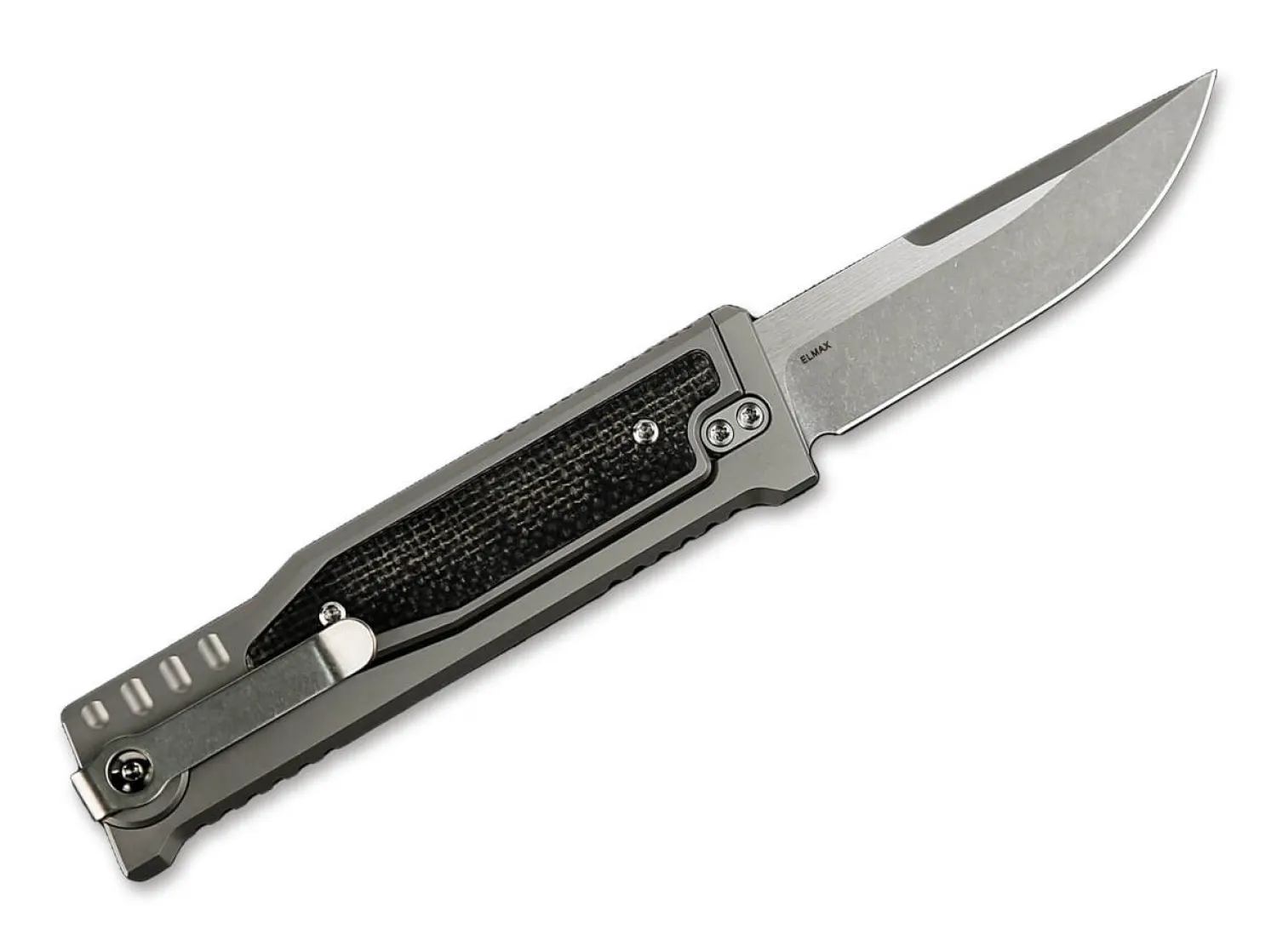 Reate EXO-M Black Micarta Drop Point