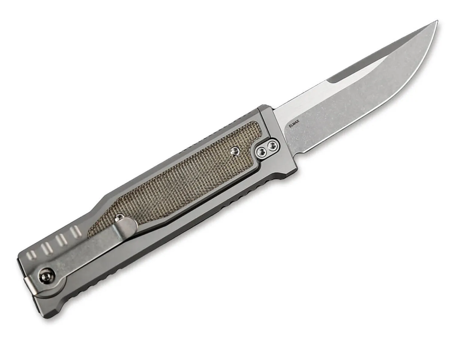 Reate EXO-M Green Micarta Drop Point