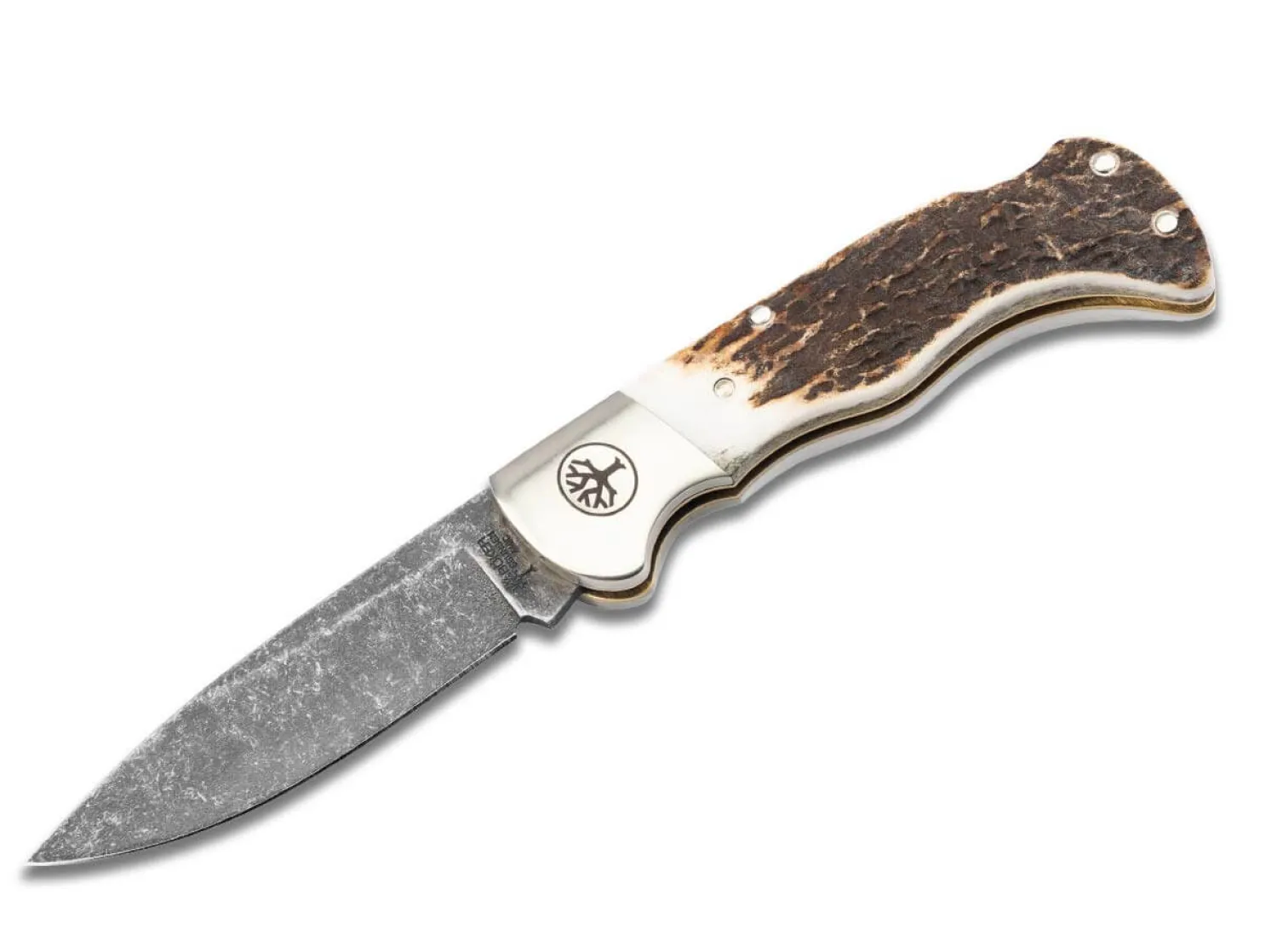 Böker Manufaktur Solingen Folding Hunter Hirschhorn Dark Stonewash
