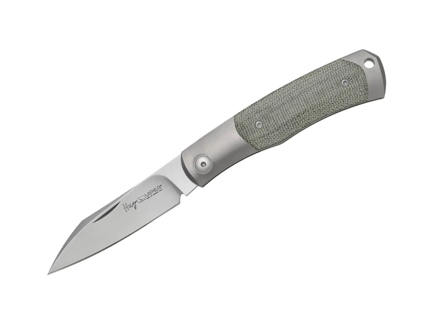 Viper Hug II Titanium Micarta Green