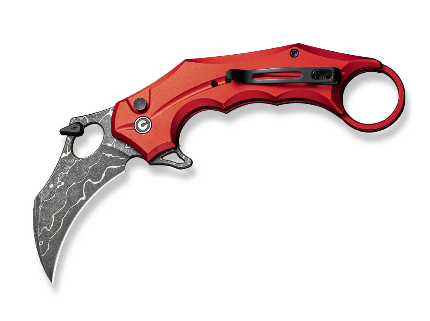 CIVIVI Incisor II Aluminum Red Damascus