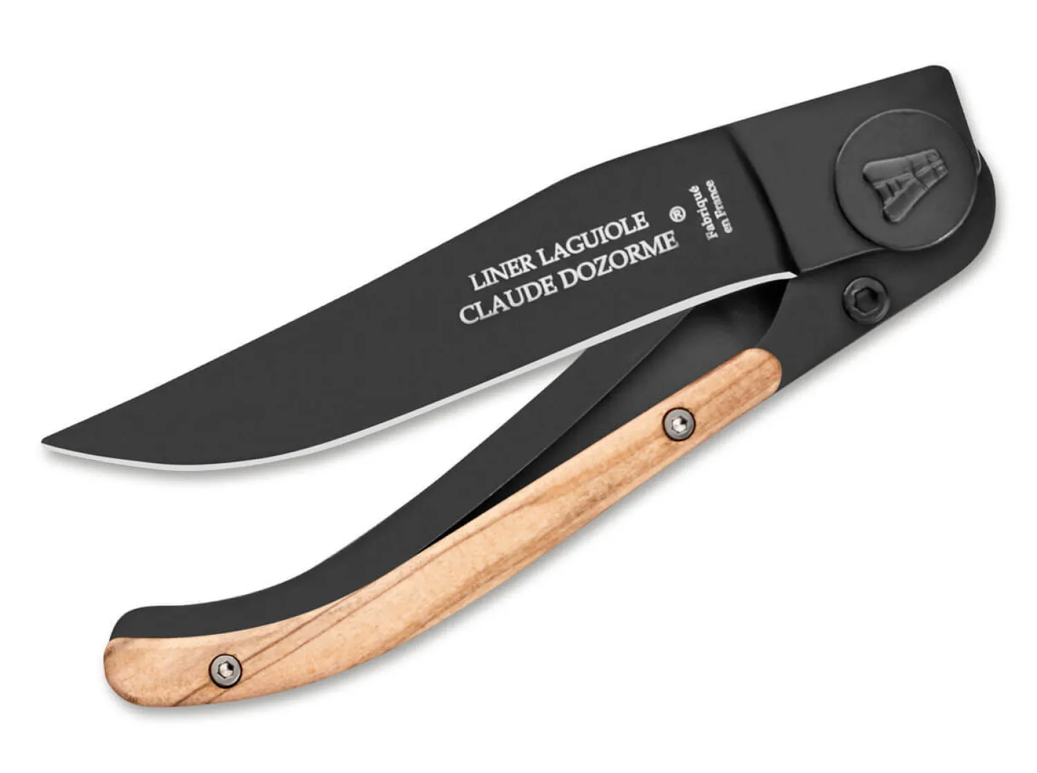 Claude Dozorme Laguiole Liner Olive Wood Black