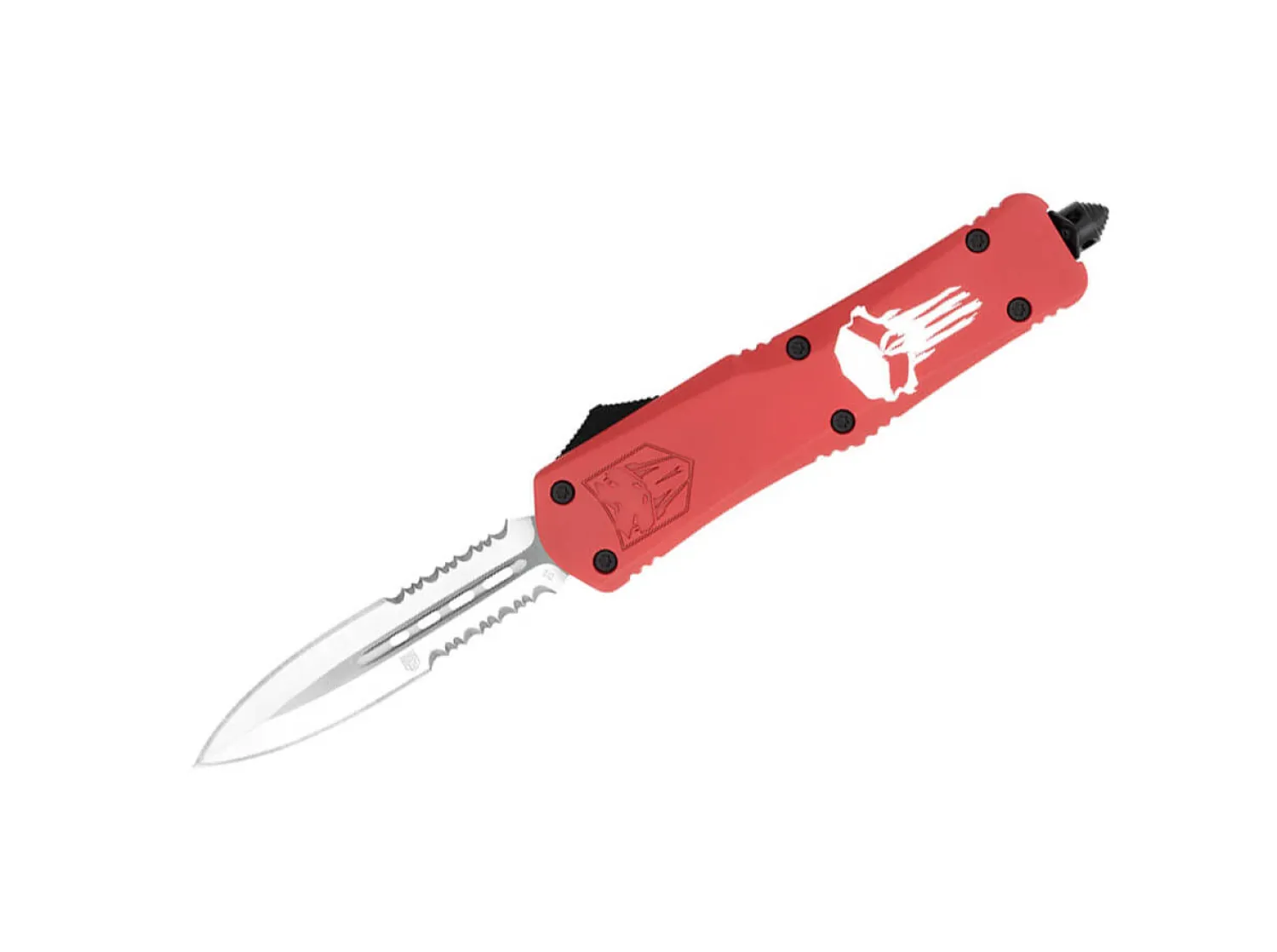 CobraTec Large FS-3 Punisher Red Dagger 2-Side Serrated