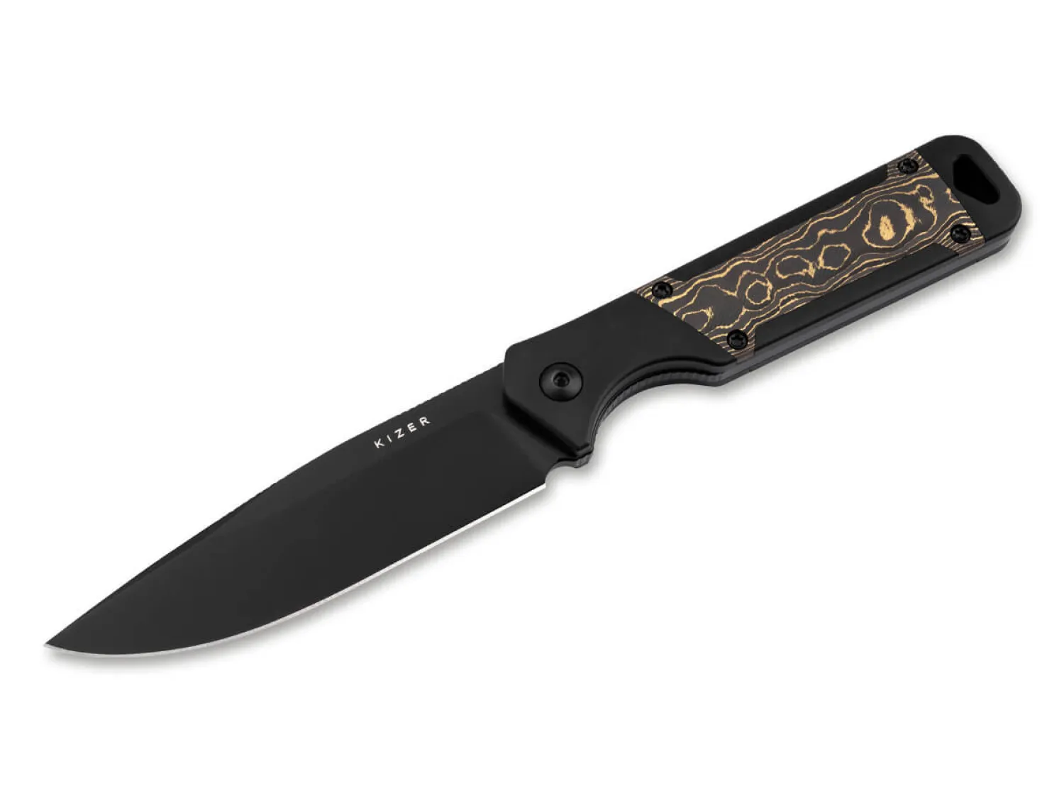 Kizer Militaw Aluminum Black Fat Carbon Copper Camo