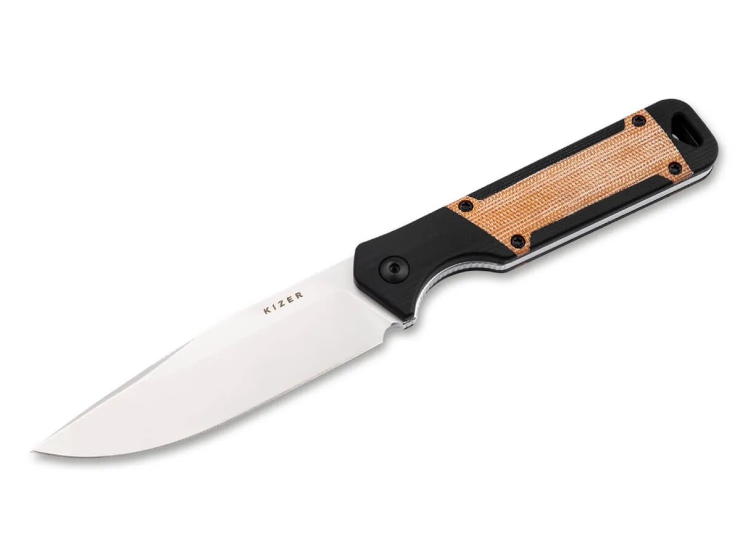 Kizer Militaw G10 Black Micarta Green