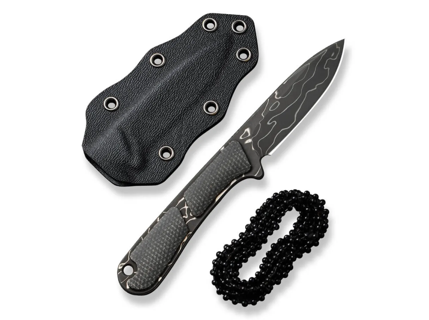 CIVIVI Mini Elementum Fixed Micarta Dark Green Damascus