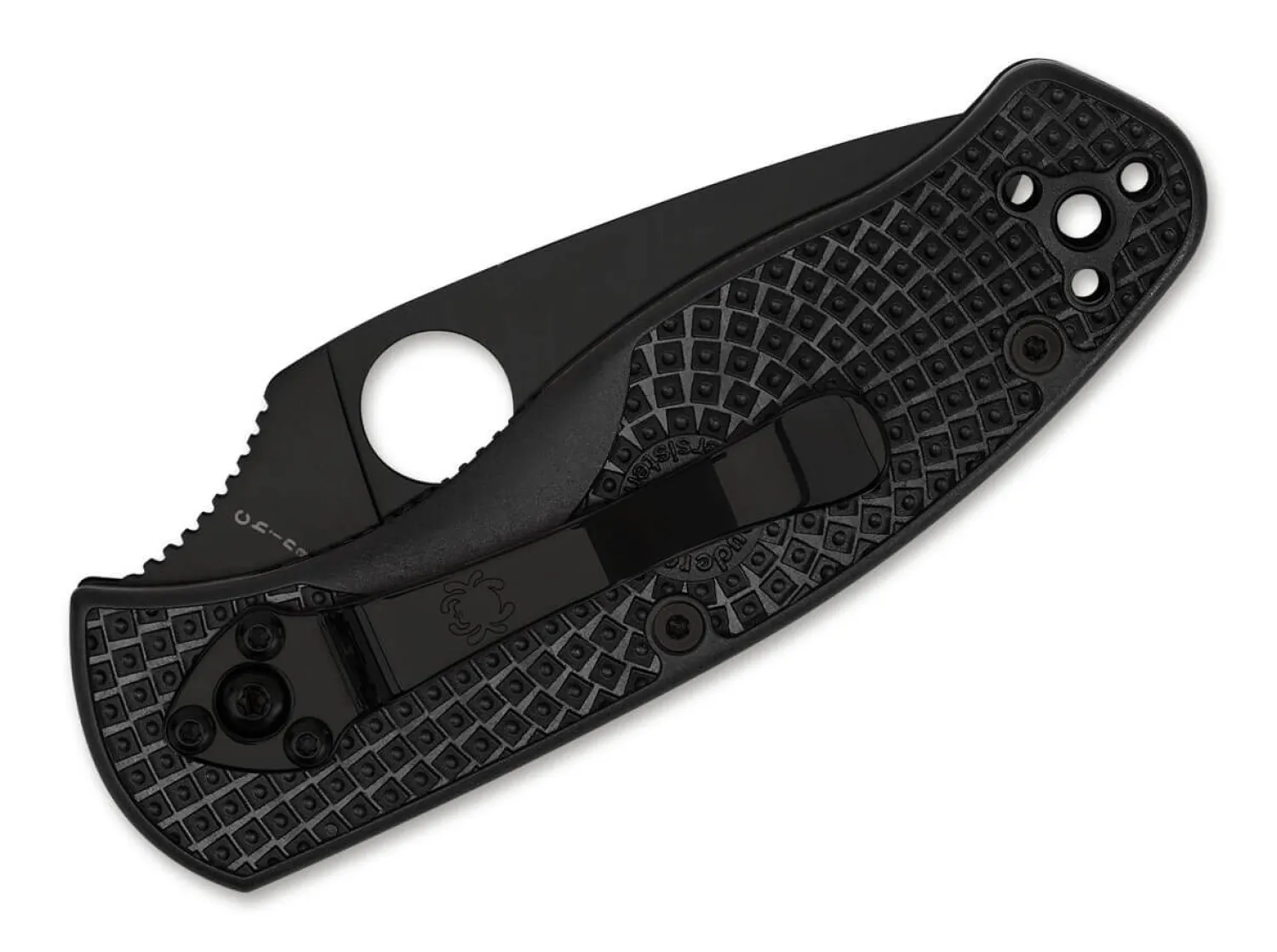 Spyderco Persistence Lightweight All Black PlainEdge