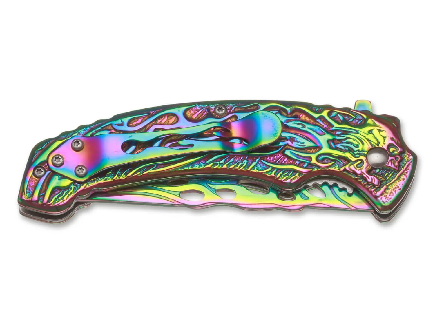 Magnum Rainbow Flaming Skull