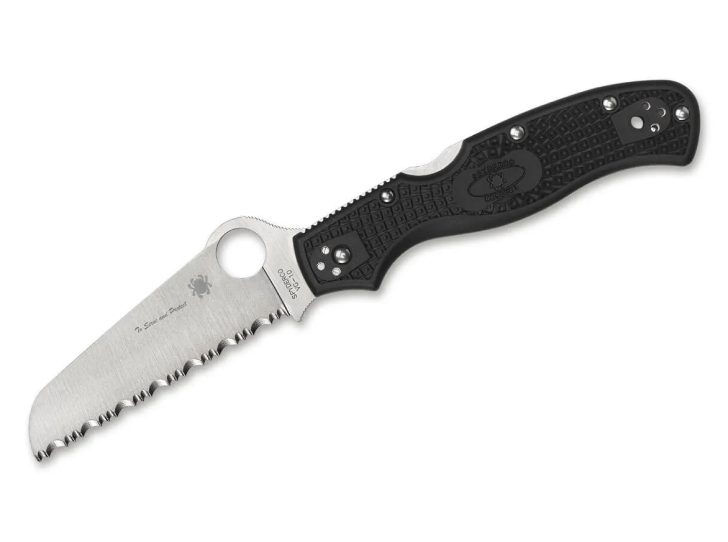 Spyderco Rescue 3 Lightweight Thin Blue Line SpyderEdge