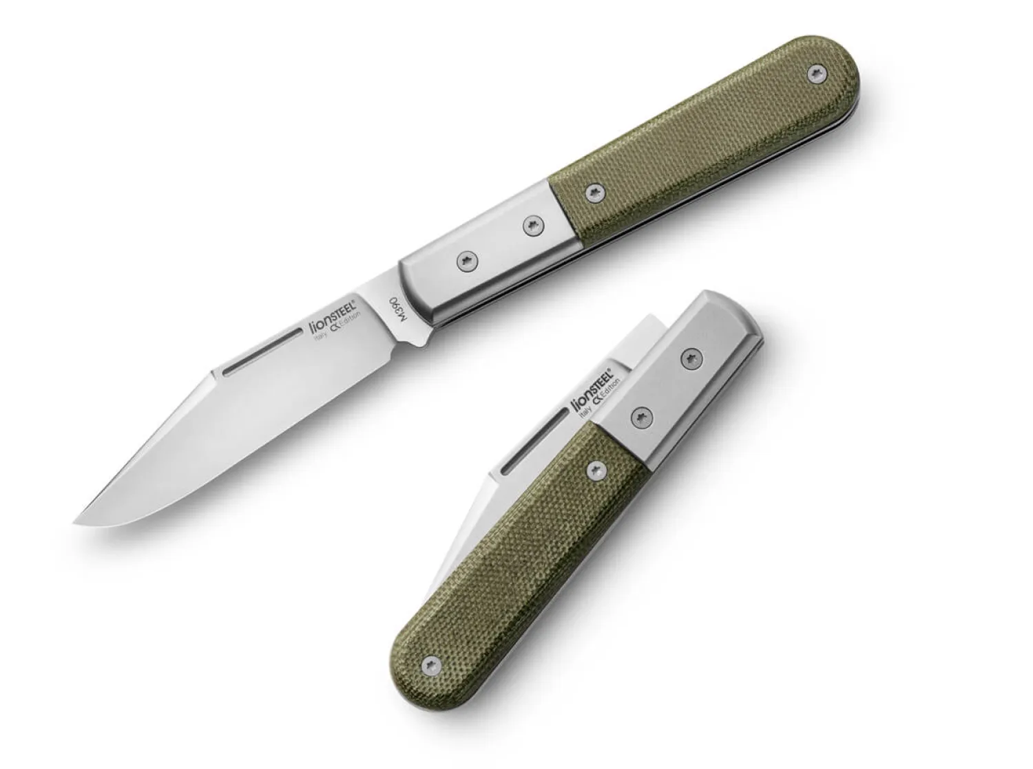 LionSteel Shuffler Barlow Canvas Micarta Green