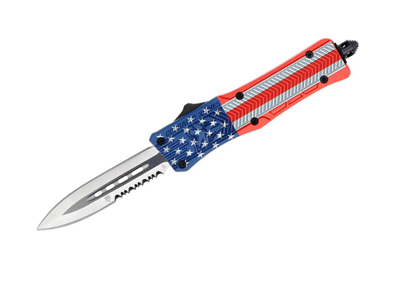 CobraTec Small CTK-1 Cerakote American Flag Dagger 1-Side Serrated
