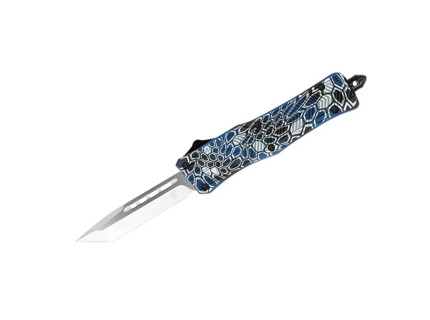 CobraTec Small CTK-1 Cerakote Blue Cobra Skin Tanto Not Serrated