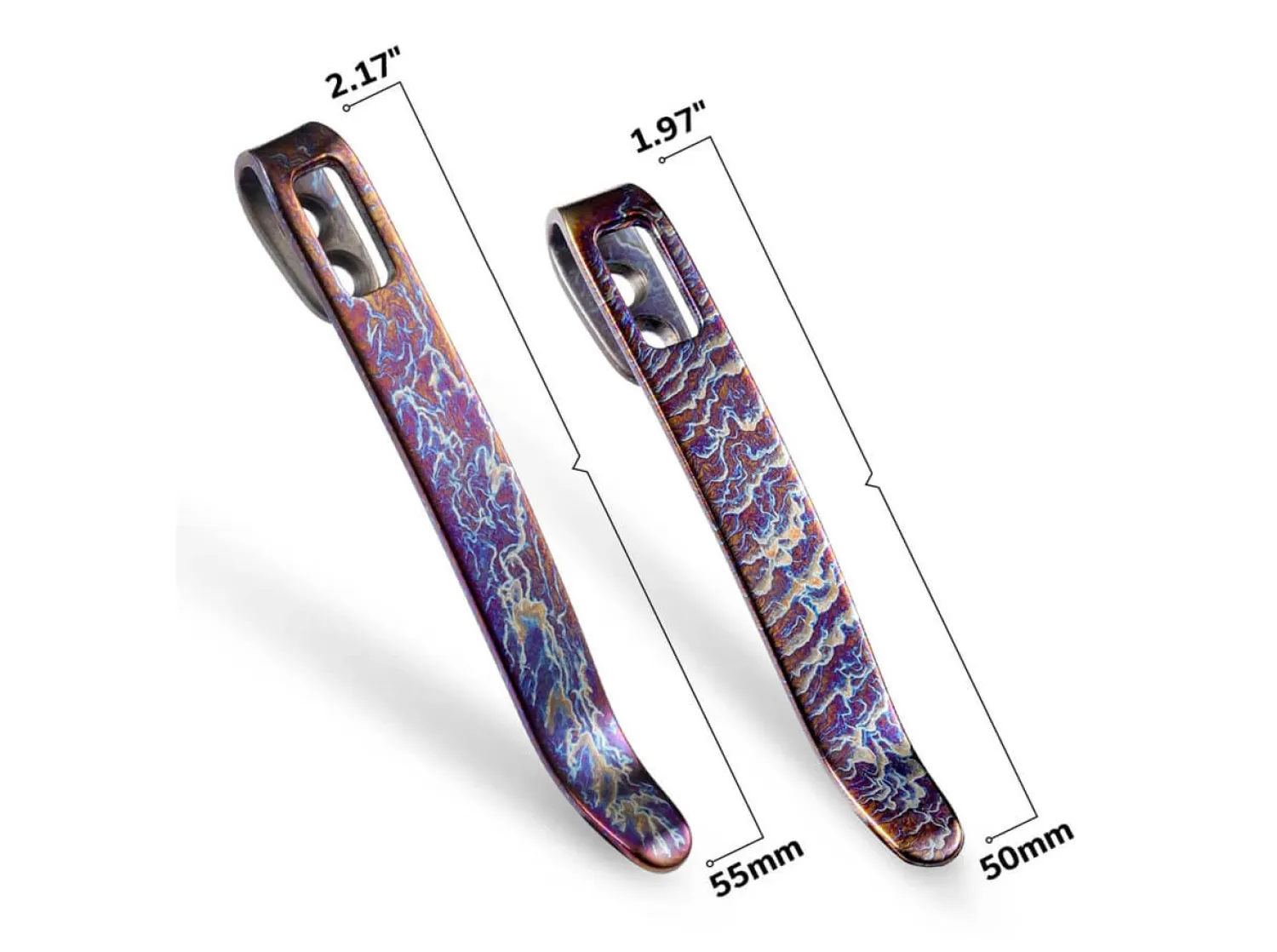 CIVIVI Two Flamed Titanium Clips T002A