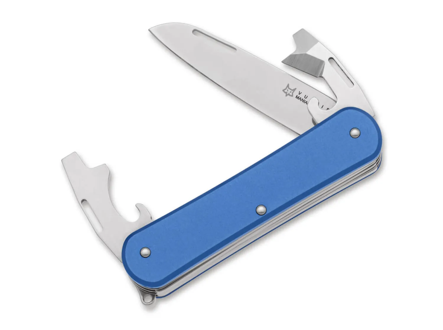 Fox Knives Vulpis 130-3 Aluminum Sky Blue