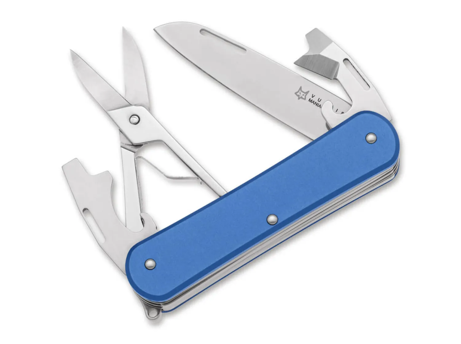 Fox Knives Vulpis 130-F4 Aluminum Sky Blue
