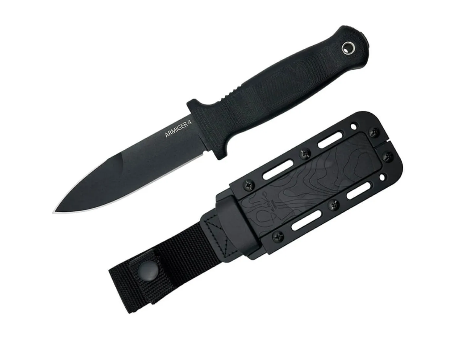 Demko Knives Armiger 4 Spear Point 80CRV2 TPR Black