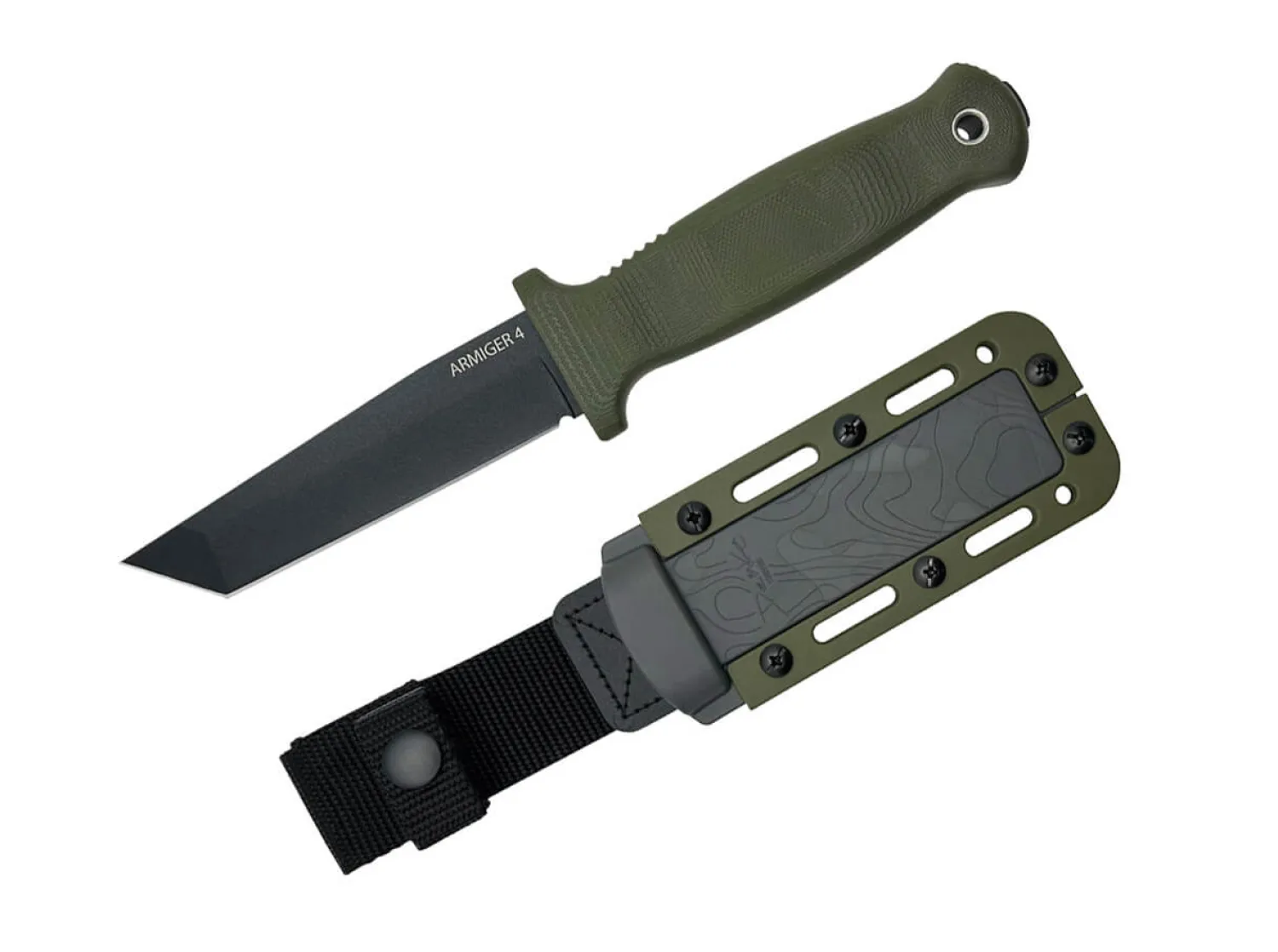 Demko Knives Armiger 4 Tanto Point 80CRV2 OD Green