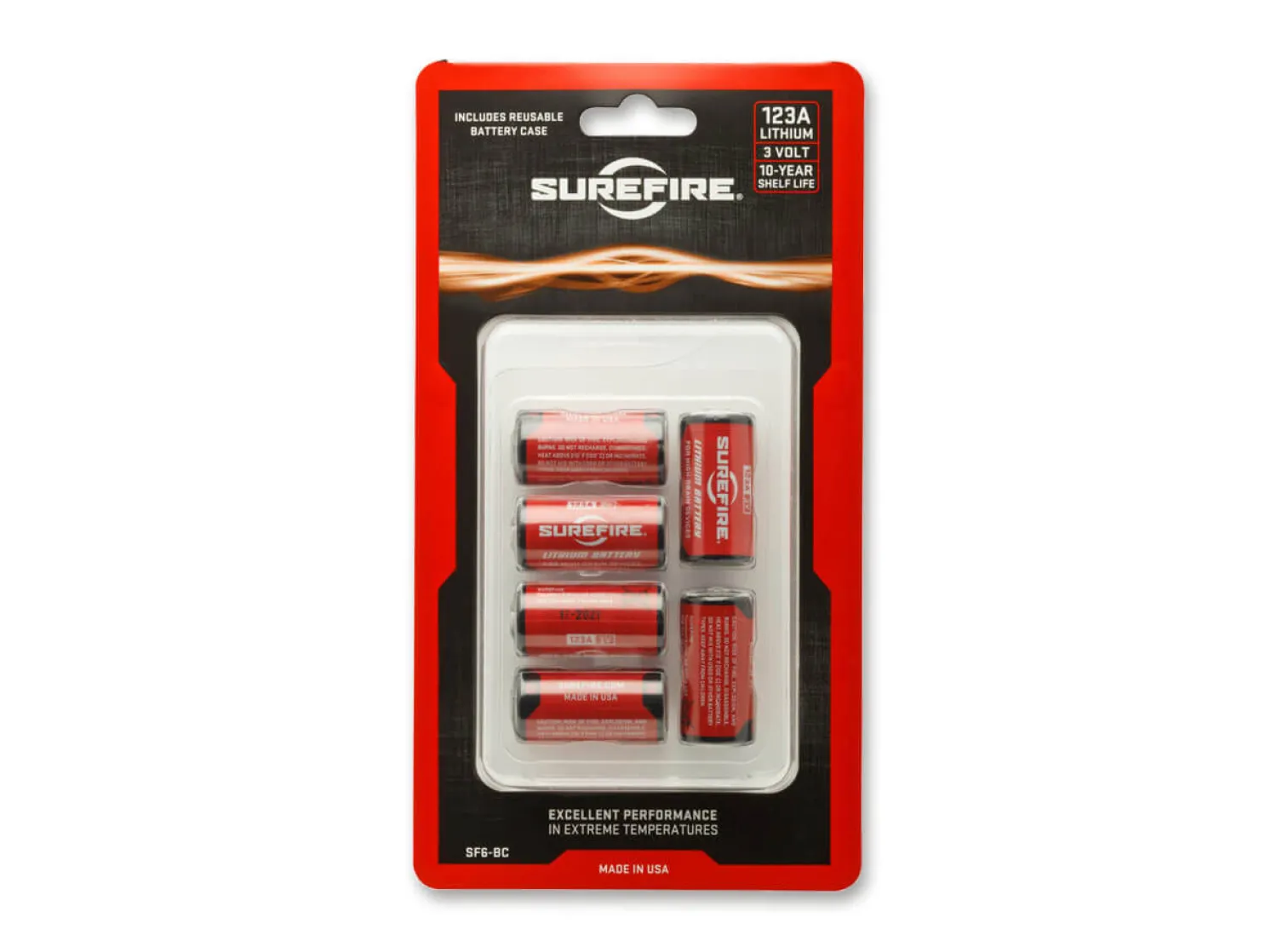 SureFire Batterie-Set CR123A 6