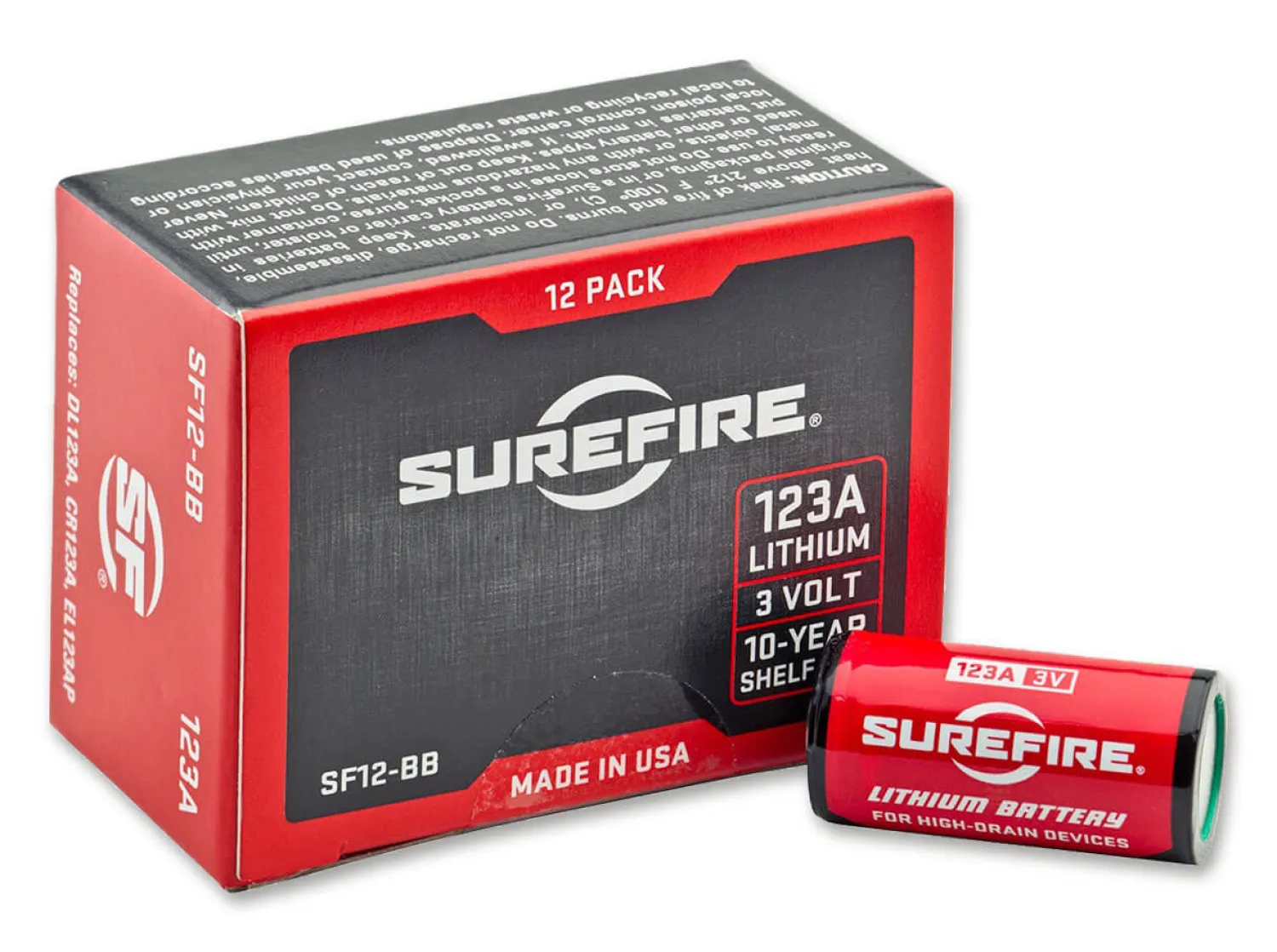 SureFire Batterie-Set CR123A 12