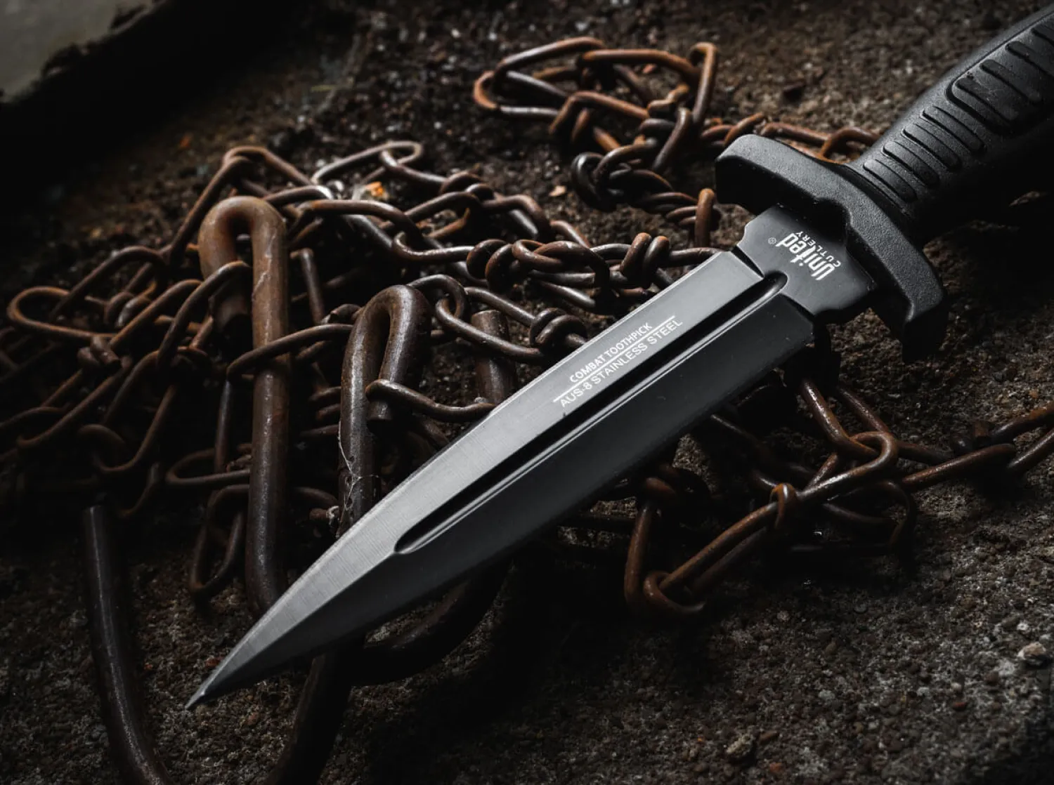 United Cutlery Combat Commander Boot Knife Black