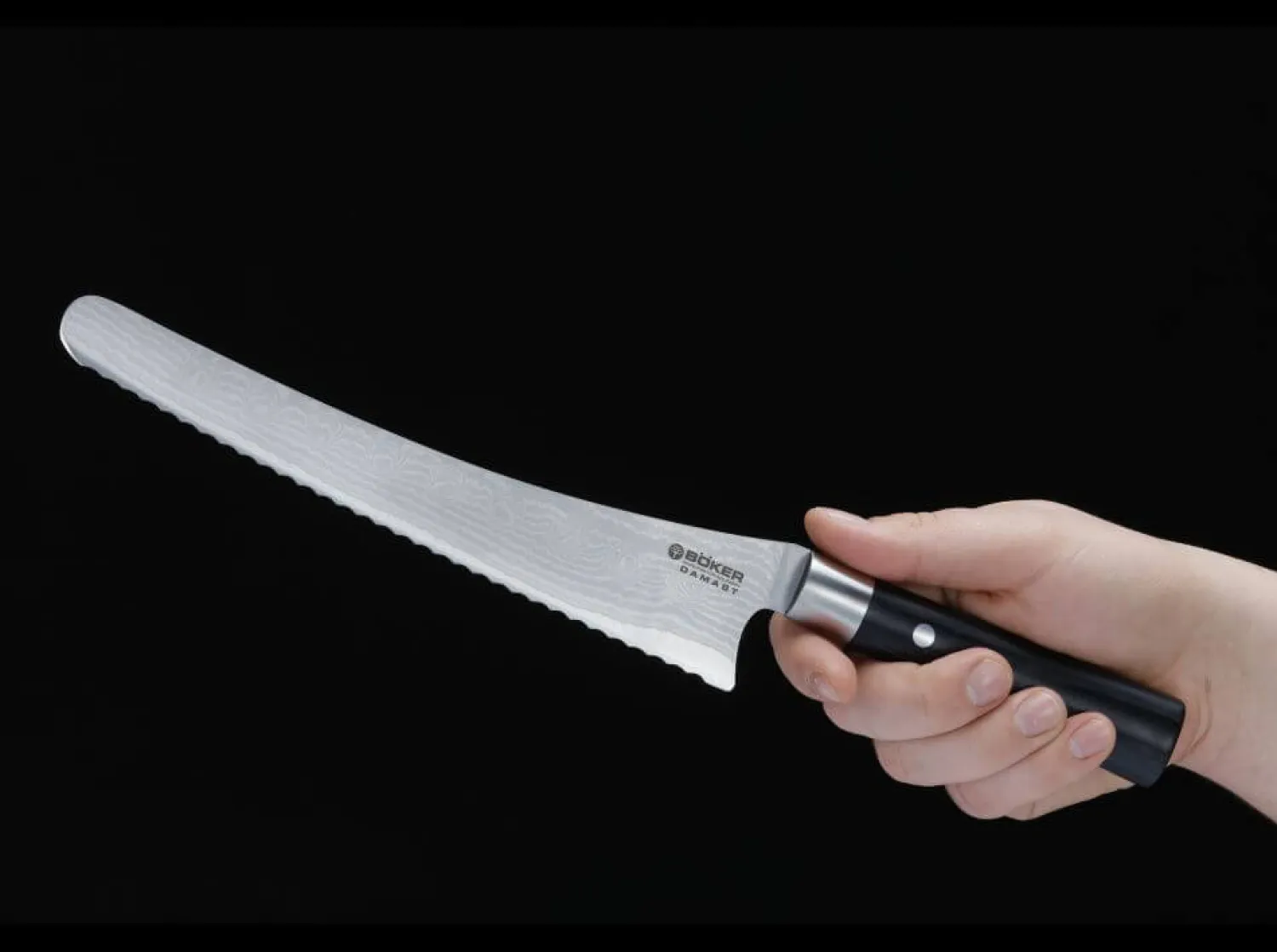 Böker Manufaktur Solingen Damast Black Brotmesser