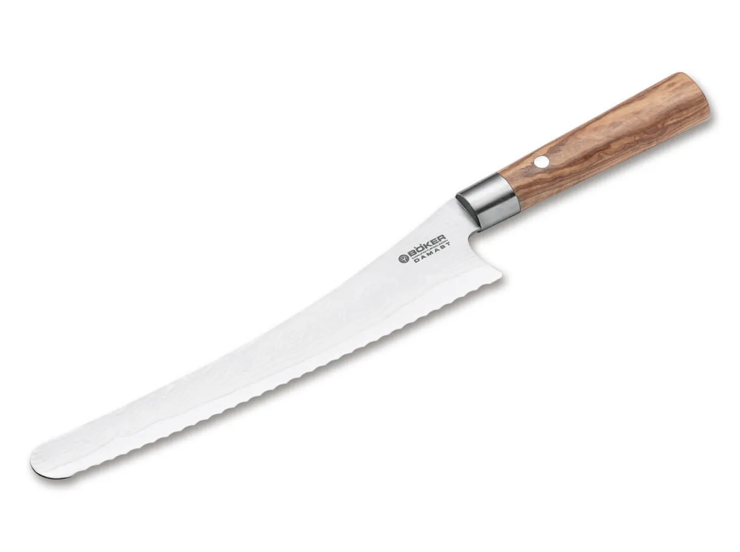 Böker Manufaktur Solingen Damast Olive Brotmesser