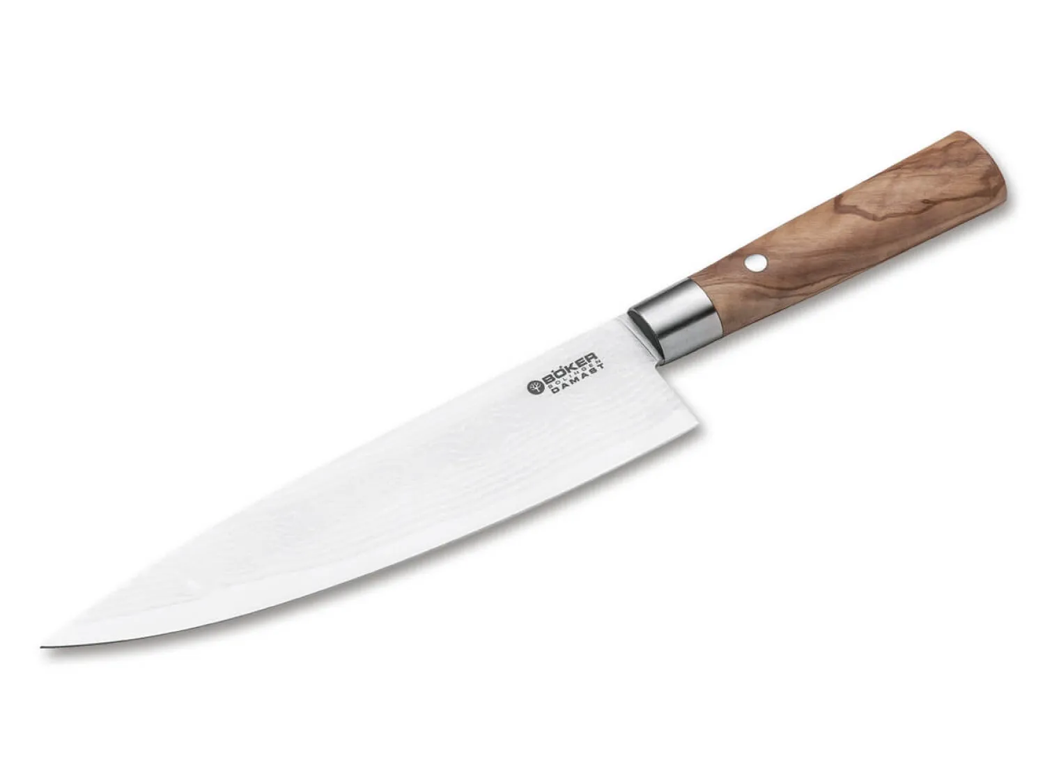 Böker Manufaktur Solingen Damast Olive Chefmesser Groß