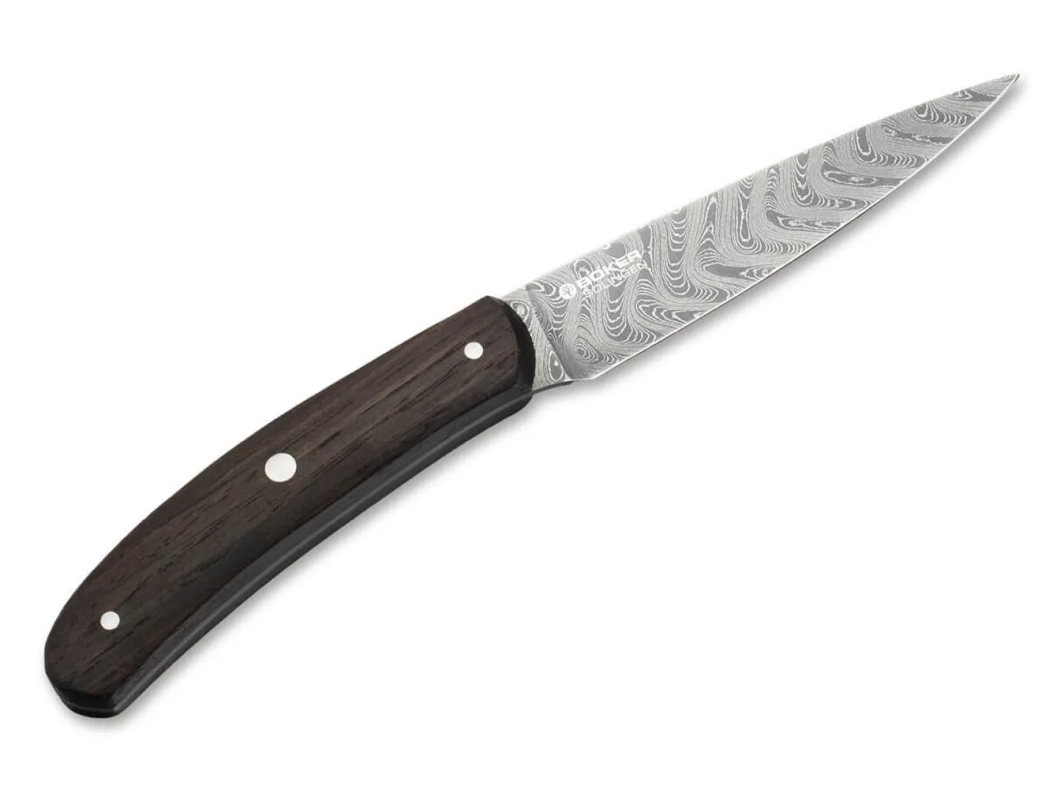 Böker Manufaktur Solingen Damast Pure Räuchereiche Spickmesser