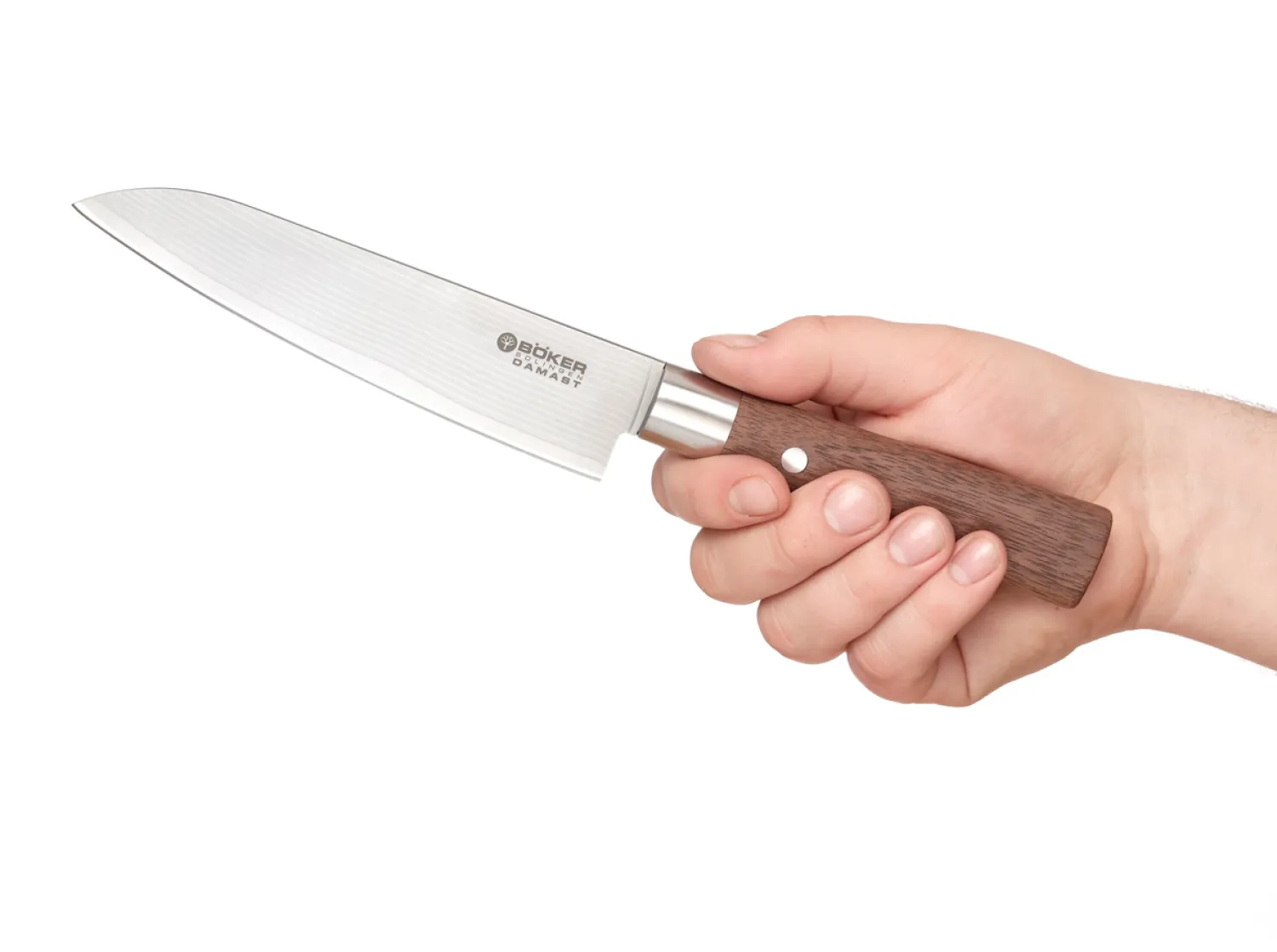 Böker Manufaktur Solingen Damast Walnuss Santoku