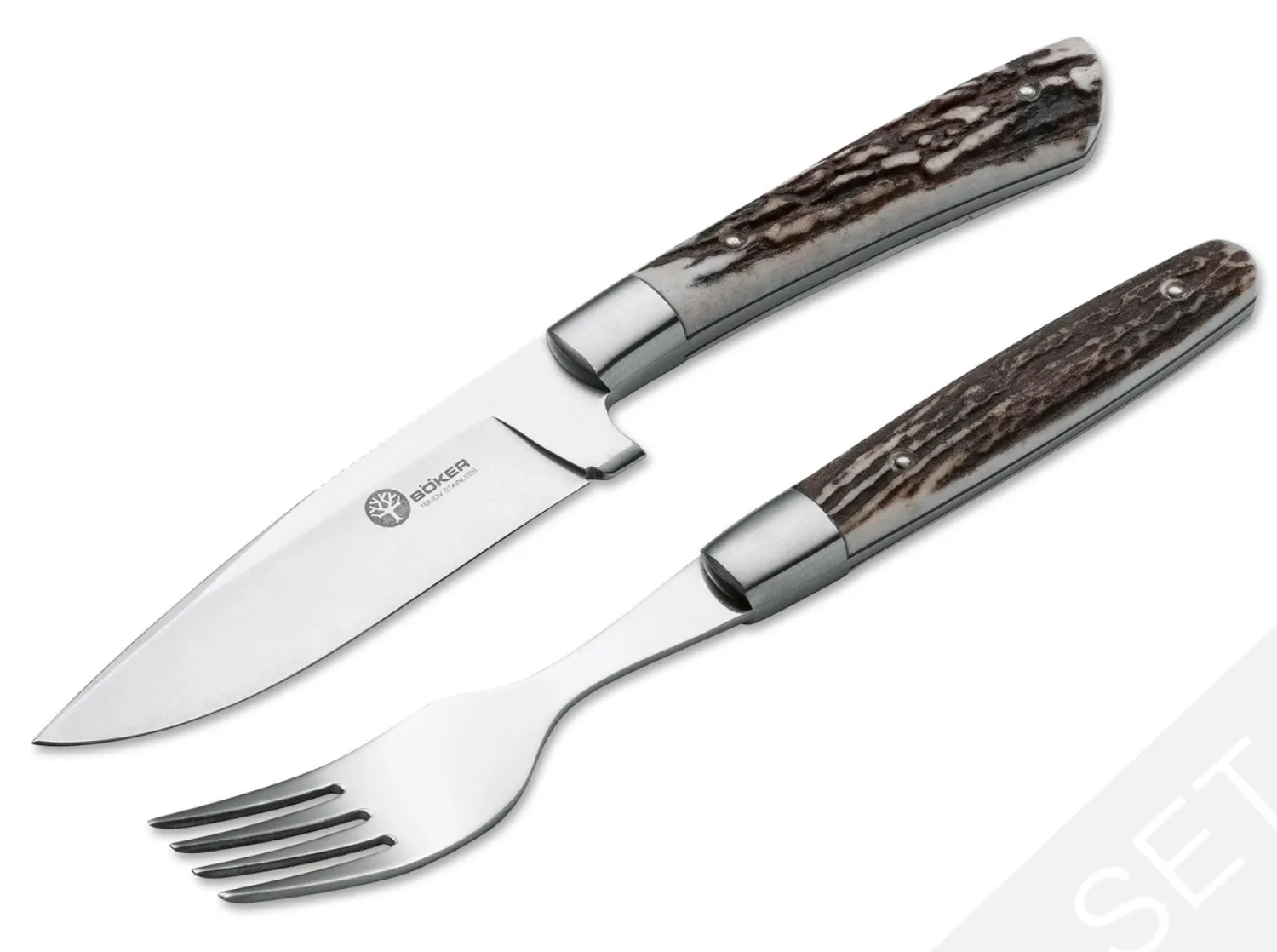 Böker Arbolito Hirschhorn Steakbesteck Set