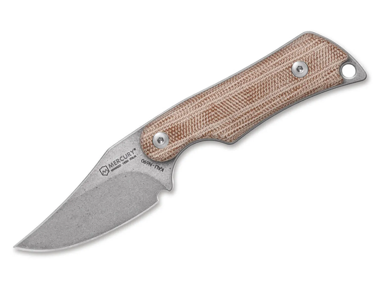 Mercury Kali Clip Point Mini Micarta Natural