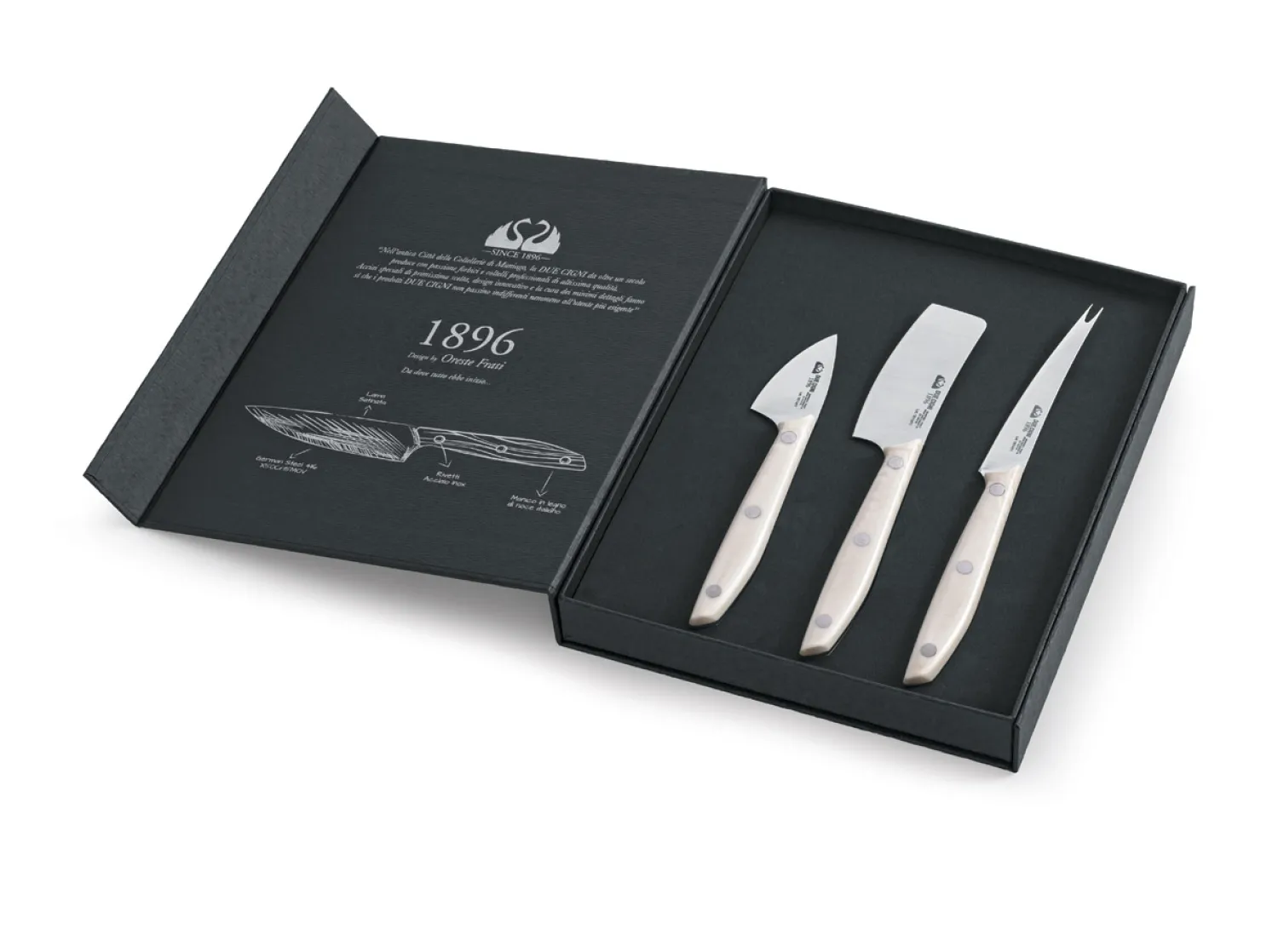 Due Cigni 1896 Käsemesser Set POM