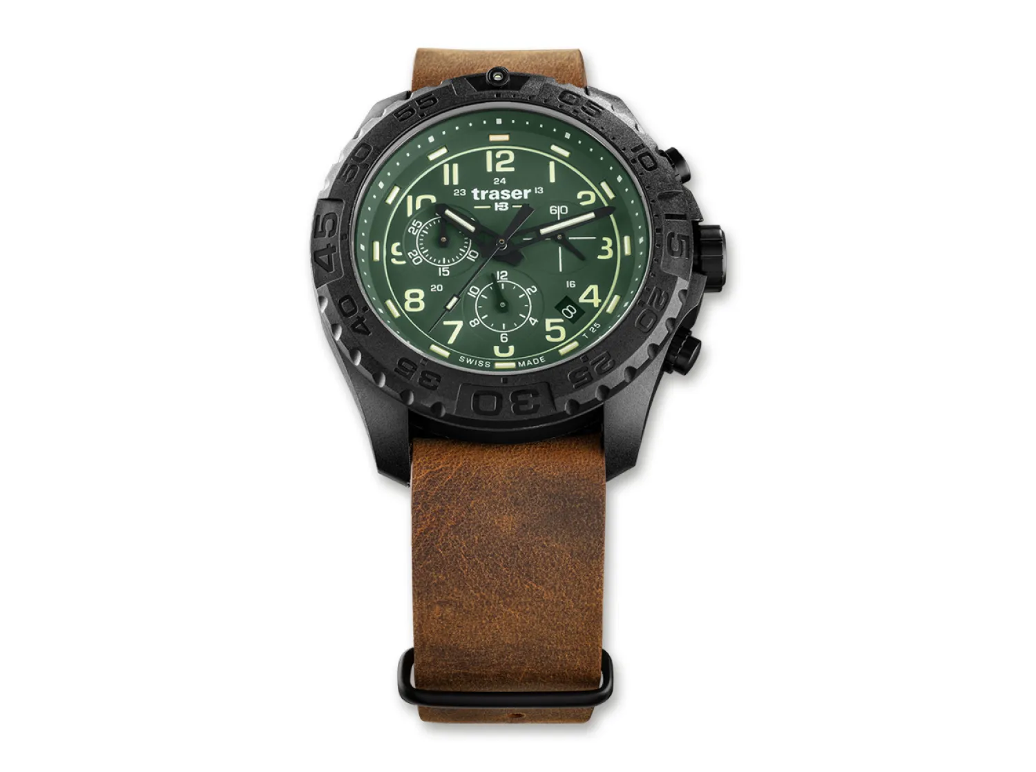 Traser P96 OdP Evolution Chrono Green Leder