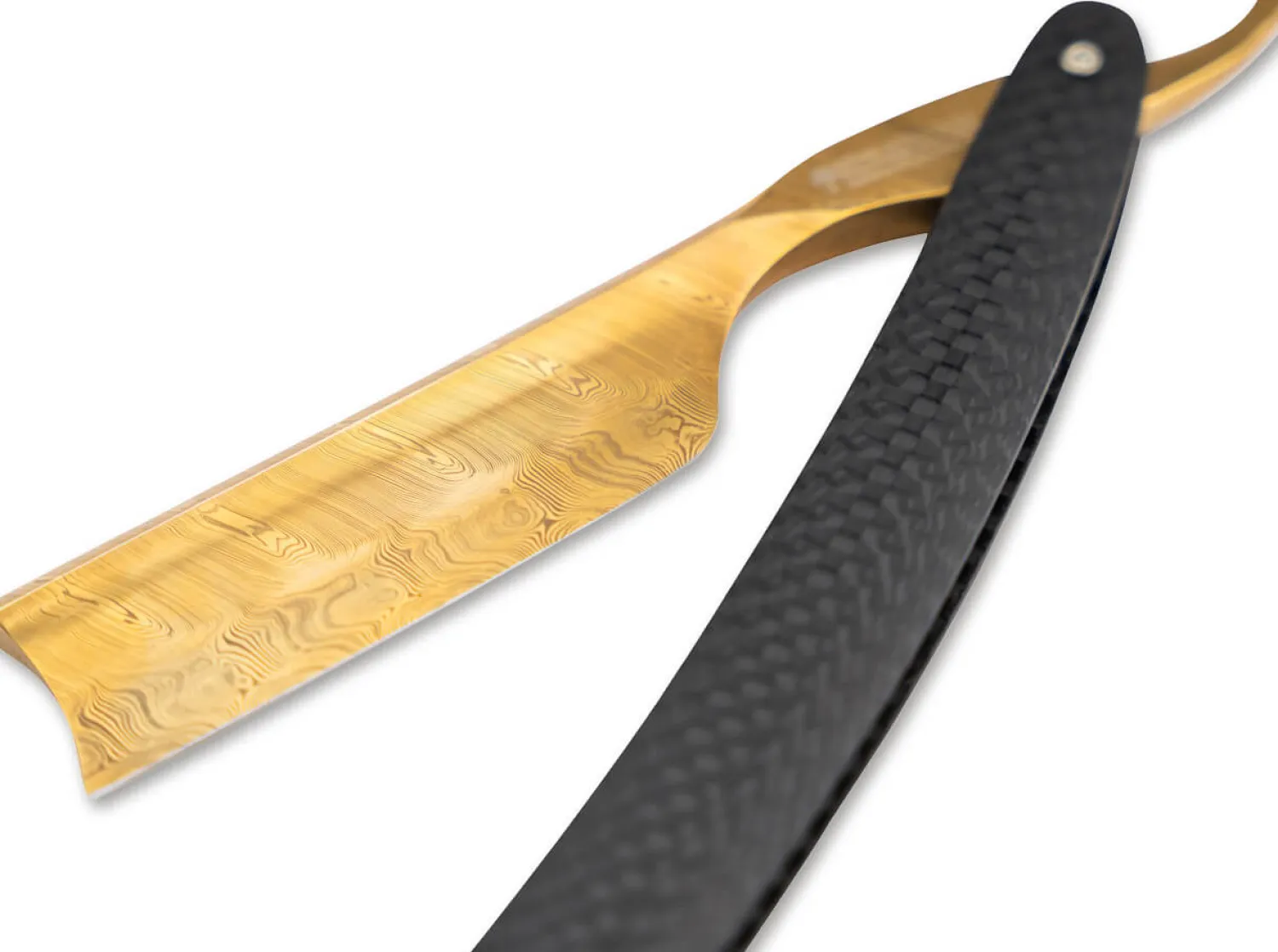 Böker Manufaktur Solingen Rasiermesser Damast Carbon Gold