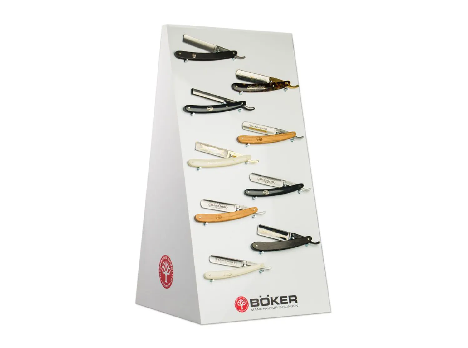 Böker Manufaktur Solingen Rasiermesser-Display für Vitrinen