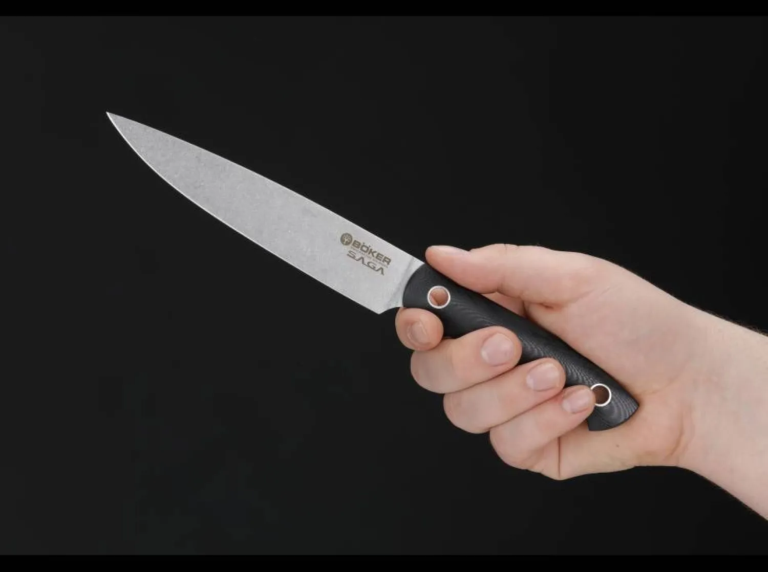 Böker Manufaktur Solingen Saga Allzweckmesser G10 Stonewash