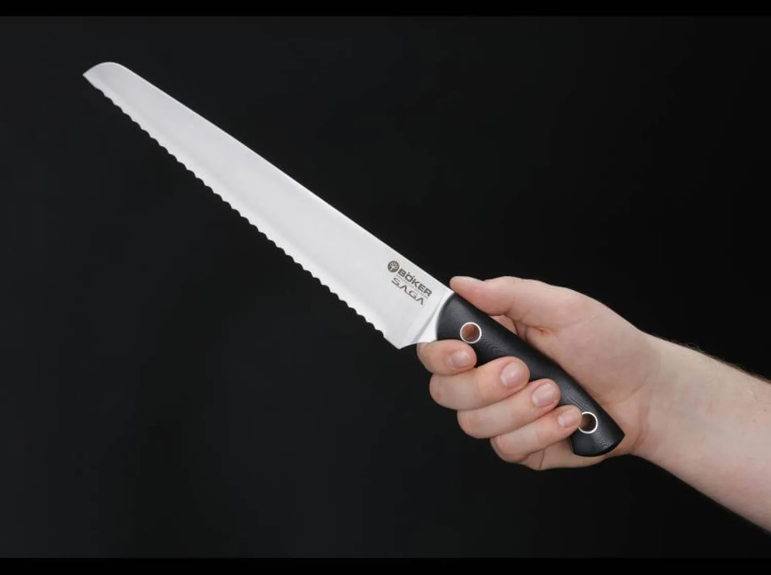 Böker Manufaktur Solingen Saga Brotmesser G10 Satin