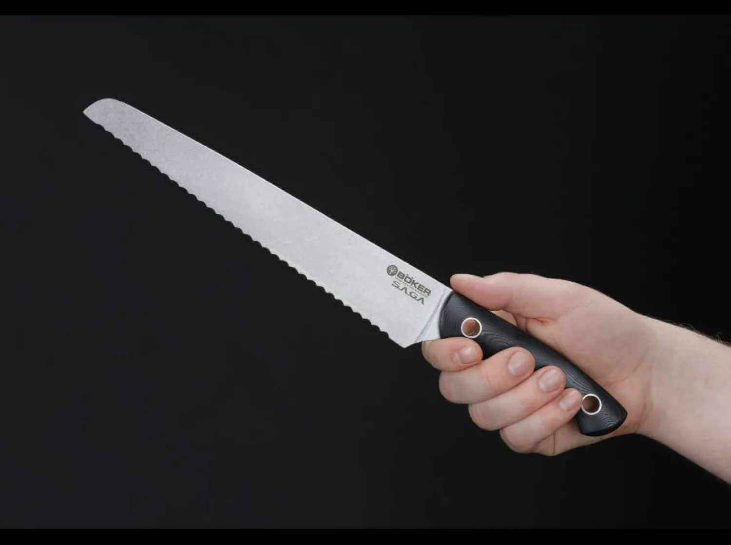 Böker Manufaktur Solingen Saga Brotmesser G10 Stonewash