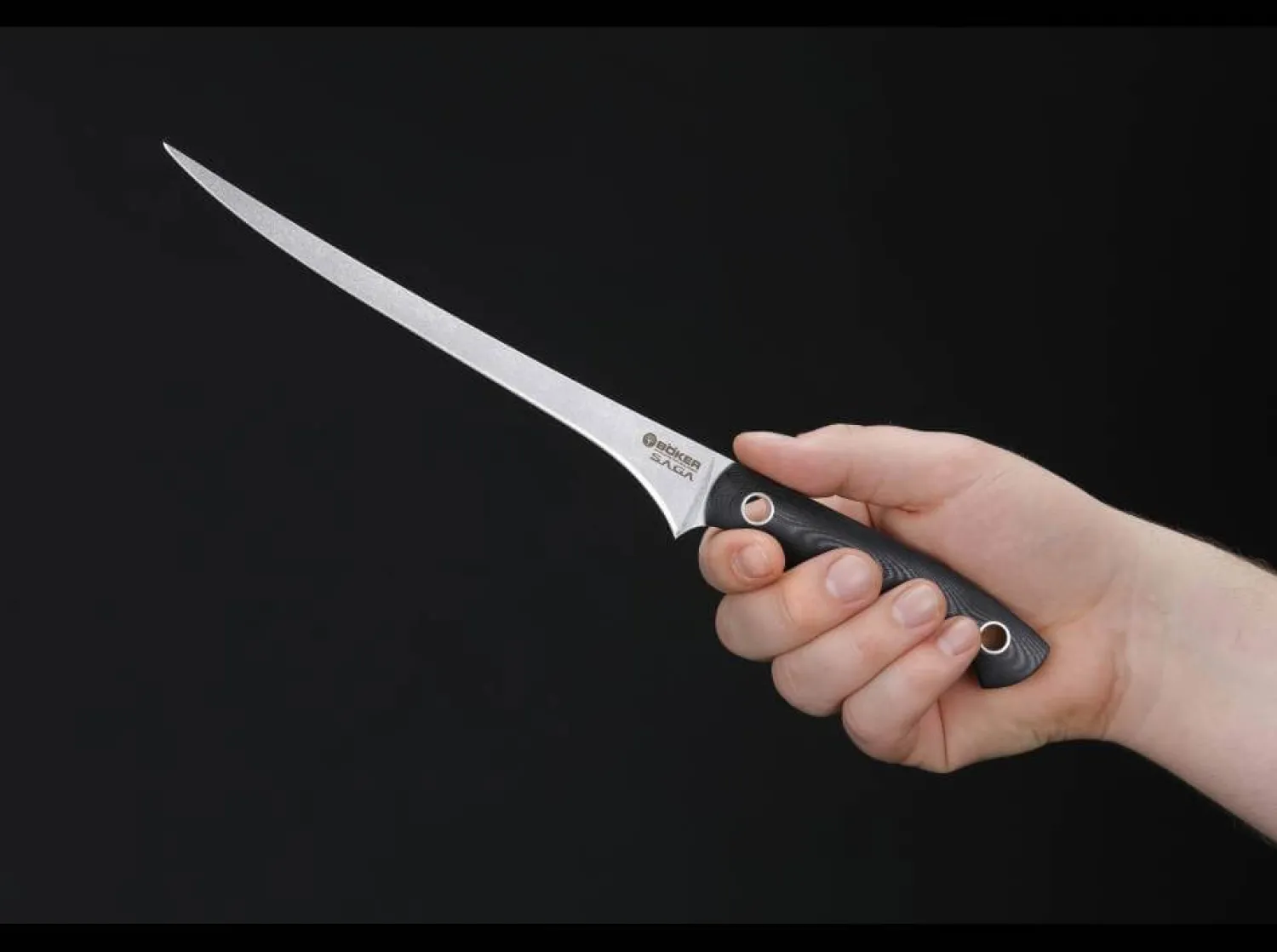 Böker Manufaktur Solingen Saga Filetiermesser G10 Stonewash