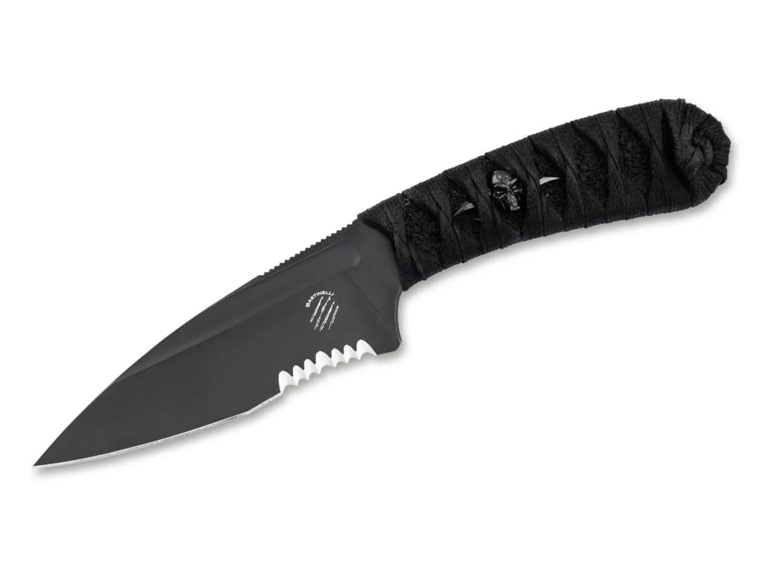 Bastinelli Knives Sin Black Tsuka Wrap Bronze Menuki