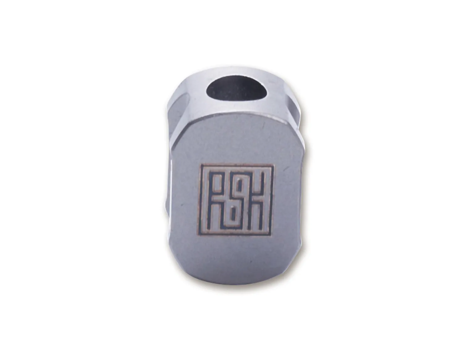 Real Steel Titanium Bead Hexagon Silver